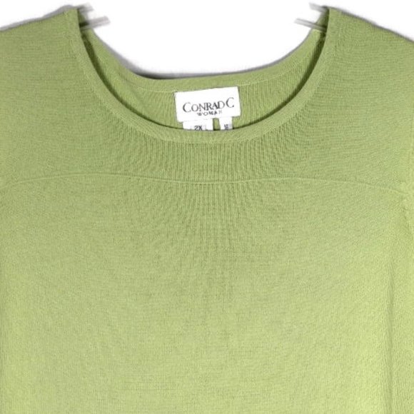 Conrad C Green Women's Stretch Sleeveless Blouse Top Pullover Size 2X 010 - Picture 3 of 4